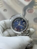 VS Factory Rolex Day-Date 40mm White Gold Gradient Blue Roman Dial (228239) 1:1 Super Clone – DD3255 Movement – Bild 5