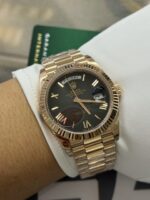 VS Factory Rolex Day-Date 40mm Everose Gold Ombré Grey Roman Dial (228235) 1:1 Super Clone – DD3255 Movement – Bild 5