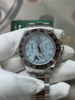 VS Factory Rolex Cosmograph Daytona 40mm Platinum Ice Blue Baguette Diamond Dial (116506) 1:1 Super Clone – DD4130 Movement