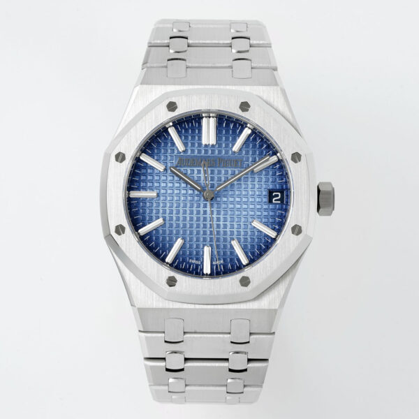 VSF AP Royal Oak 15510BC gradient smoked blue dial full front view