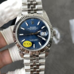 VS Factory 126334 Blue sunburst dial with luminous baton markers free-sprung product image 01