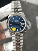 VS Factory 126334 Blue sunburst dial with luminous baton markers free-sprung product image 01