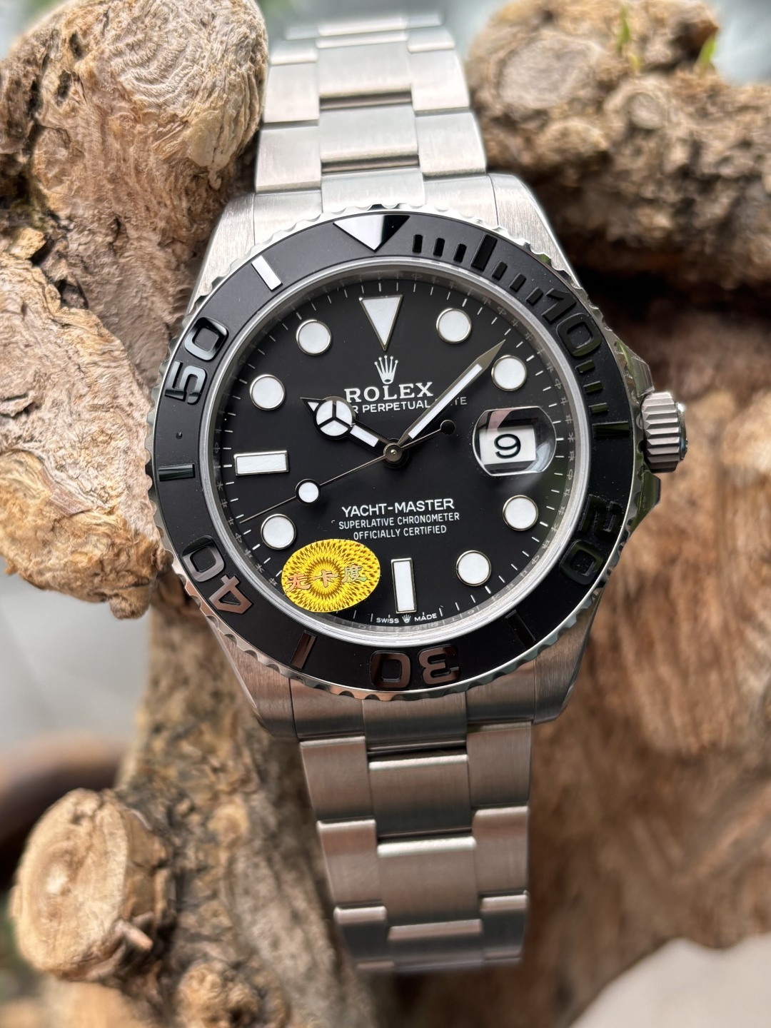 VS Factory Rolex Yacht-Master 42mm RLX Titanium Black Dial (226627) 1:1 Super Clone – Free-Sprung DD3235 Movement Product Image 01 VS Factory 226627 Intense black dial with luminous hour markers free-sprung product image 01
