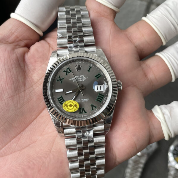 VS Factory 126334 Slate Wimbledon dial with green Roman numerals free-sprung product image 02