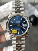 VS Factory 126334 Blue sunburst dial with luminous baton markers free-sprung product image 03
