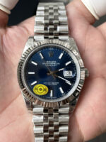 VS Factory 126334 Blue sunburst dial with luminous baton markers free-sprung product image 06