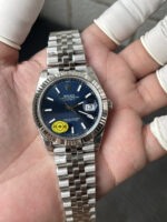 VS Factory 126334 Blue sunburst dial with luminous baton markers free-sprung product image 07