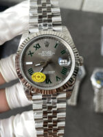 VS Factory 126334 Slate Wimbledon dial with green Roman numerals free-sprung product image 08